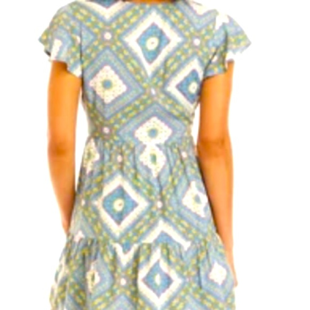 NWT TrueCraft Dress xl buttoned down tiered dress sunflowers design